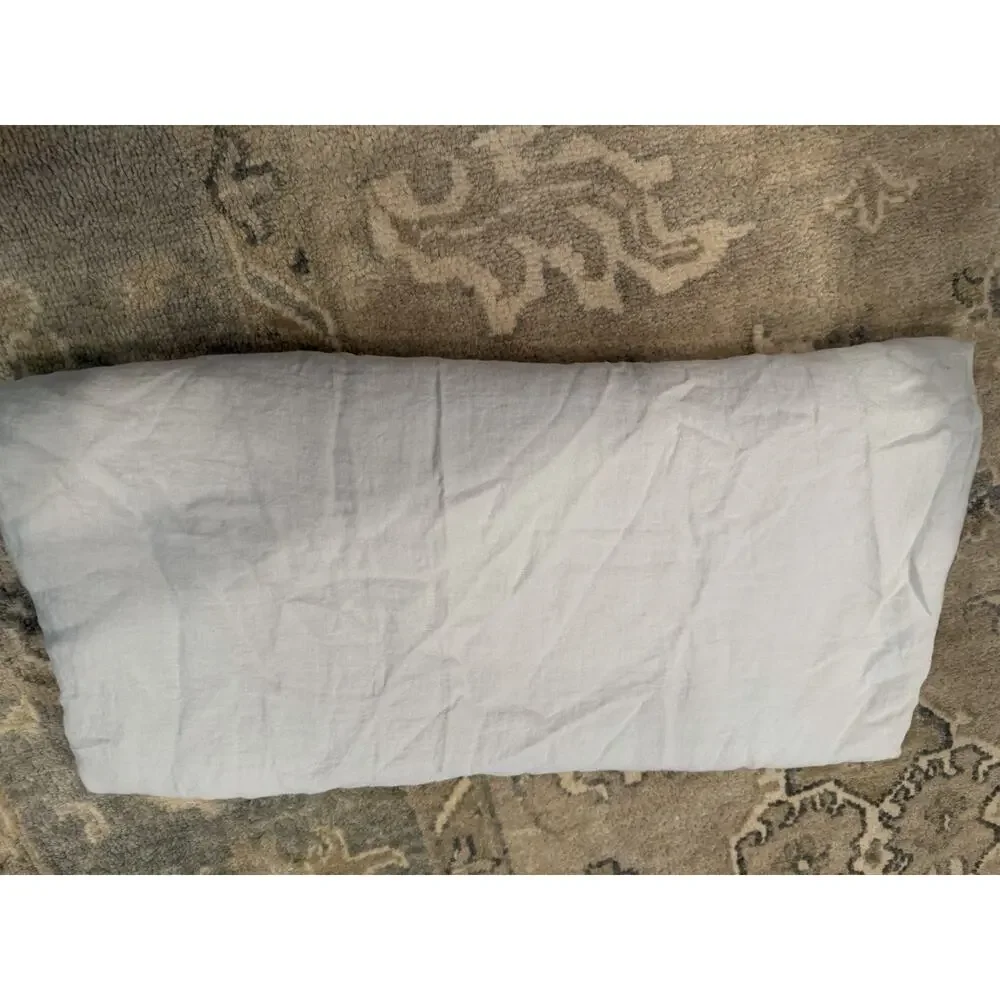 Parachute King/cal King Grey Linen Flat Sheet NEW
